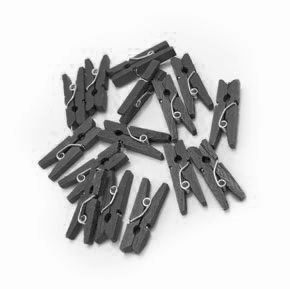 Прищепка-мини деревянная 3,5 см, черные , 50 шт 32071 - фото 10583