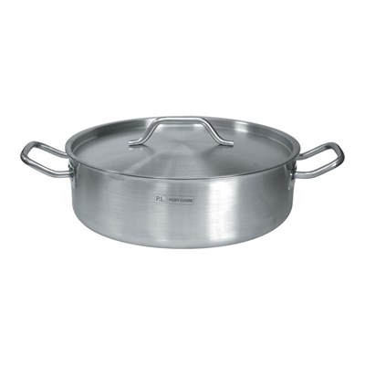 Кастрюля низкая с крышкой 11 л, 36*11 см, индукция, нержавейка 18/8, P.L. Proff Cuisine 91000005