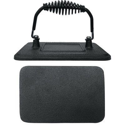 Пресс для для жарки мяса 17*11 см, прямоугольный с ручкой, чугун, P.L. Proff Cuisine 92001410