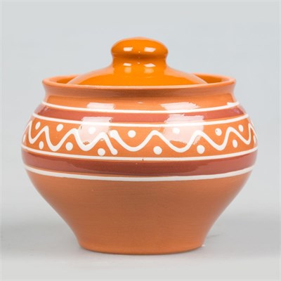 Горшочек с крышкой 500 мл,"Псковский", керамика,Россия 81229003