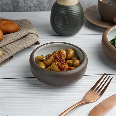 Блюдо/салатник, 200 мл, d =11.5cм, h= 4.2cм,серия "White Matt Taiga"  P.L. 81229031