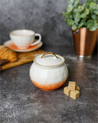 Сахарница,400 мл, фарфор,оранжевый цвет "The Sun" P.L. 81229844