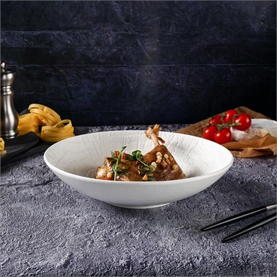 Тарелка для салата d=24см, h=5,7cм, 1000 мл, серия "White Raw Wood"  P.L. - ProffCuisine 81229856