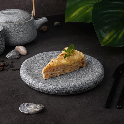 Блюдо d=21 см, h-2,7 см, Stone Untouched Taiga, P.L. Proff Cuisine 81221843