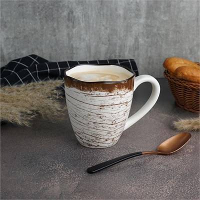 Кружка 400 мл, d=9.3 см, h=10.1 см, фарфор P.L. cерия  WOOD-FUSION 81269874