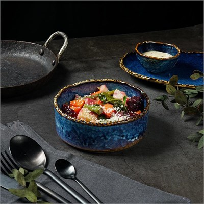 Салатник  d=13,5 см, h=5,2 см, 450 мл, фарфор,серия "Aqua Blue" P.L. 81222275