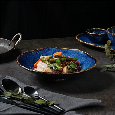 Салатник d=21,5см, h=5 см, 620 мл.фарфор,серия "Aqua Blue" P.L. 81222281