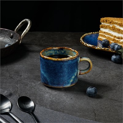 Чашка кофейная 100 мл, d=6см, h=5,2 см, фарфор,серия "Aqua Blue" P.L. 81222290