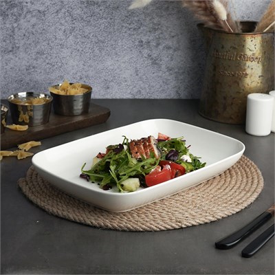 Блюдо прямоугольное 18*25см, h=3.5 см, фарфор "NOBLE" серия "Fine Plus" 81222570