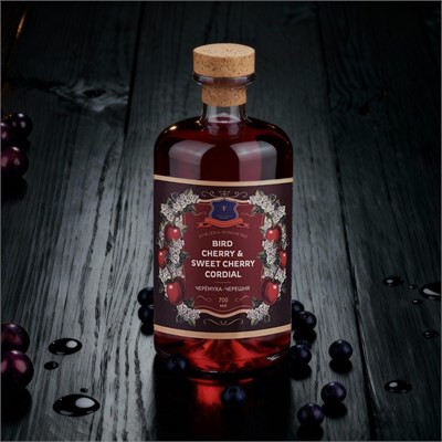 Напиток безалкогольный, КOРДИАЛ-ЧЕРЕМУХА-ЧЕРЕШНЯ, бренд "Tinctura Anima", 700 мл. 81201139