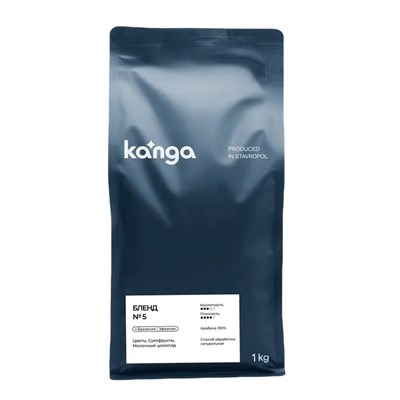 Кофе в зернах 1000 грамм. Бленд №5, эспрессо 50/50 "Канга" 81280339