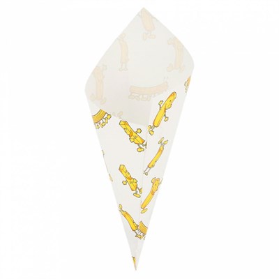 Конус Chips для снеков/фри/орешков 70 гр, жиростойкий пергамент, 20*14 см, 250 шт/уп, Garcia de Pou 81211370