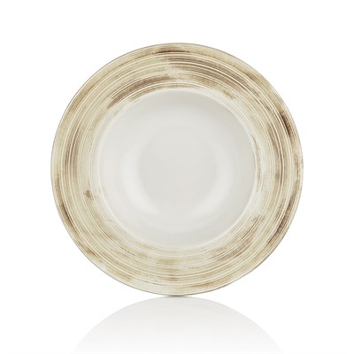 Тарелка д/пасты гастро d=28см, 400мл. фарфор, "Falme Brown" By Bone 81221618