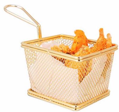 Корзинка для подачи "Gold" 12,5*10*8,5 см, металл, P.L. Proff Cuisine 81200324