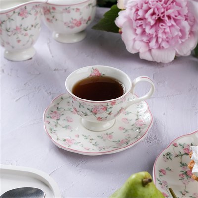 Кофейная пара 100 мл,фарфор "NOBLE" серия "Retro Ritz-La Vie En Rose" 81229640/81229641