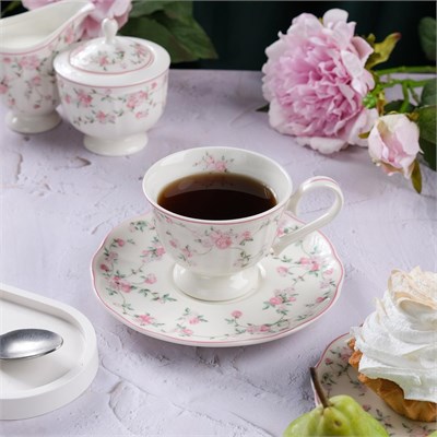 Чайная пара 200 мл,фарфор "NOBLE" серия "Retro Ritz-La Vie En Rose" 81229642/81229643