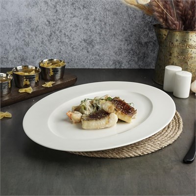 Блюдо овальное 36*27см, фарфор "NOBLE" серия "Fine Plus" 81229904