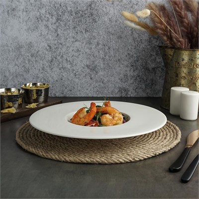 Тарелка для пасты 25см, 200мл фарфор "NOBLE" серия "Fine Plus" 81229929