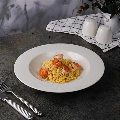 Тарелка глубокая 450мл, d27 см, h4 см, фарфор "NOBLE" серия "NEO SILK" 81222353