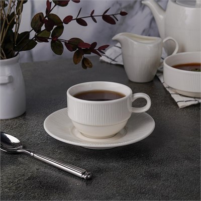 Кофейная пара 110мл, d7см, h5см, фарфор "NOBLE" серия "NEO SILK" 81222367