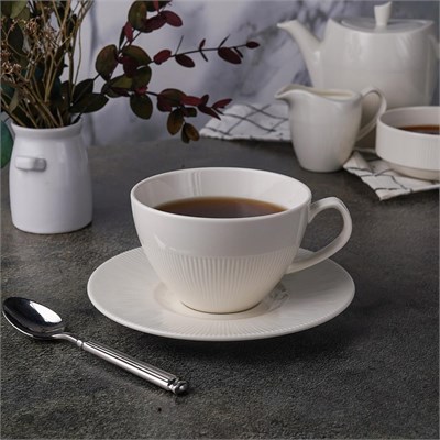 Чайная пара 280 мл,d10.2см, h6.6см, фарфор "NOBLE" серия "NEO SILK" 81222371