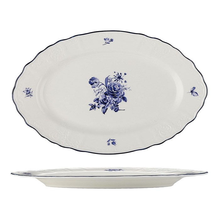 Блюдо овальное 25*16 см,коллекция "Blue Flower"  P.L. Proff Cuisine 34055 - фото 11139