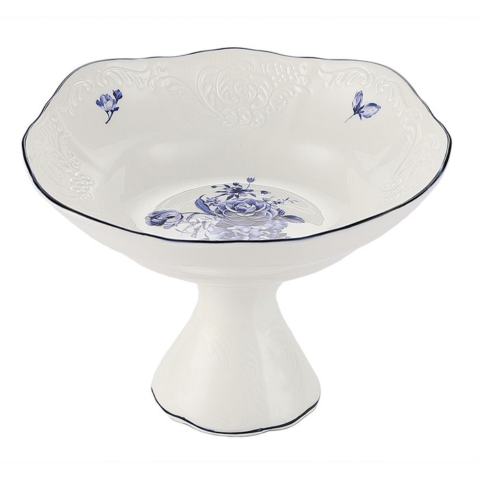Блюдо на ножке,десертное d=15,5 см,коллекция "Blue Flower"  P.L. Proff Cuisine 34066 - фото 11150