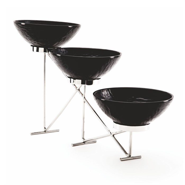 Стойка металлическая для выкладки + три салатника,65*12*33 см,  P.L.--Hotelware 37940 - фото 11694