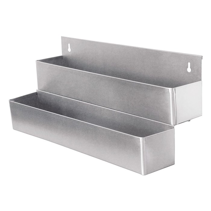 Подставка барная на 16 бутылок, 2 яруса, 81*21*25 см, нержавейка, P.L. - BarWare 3039 - фото 1181