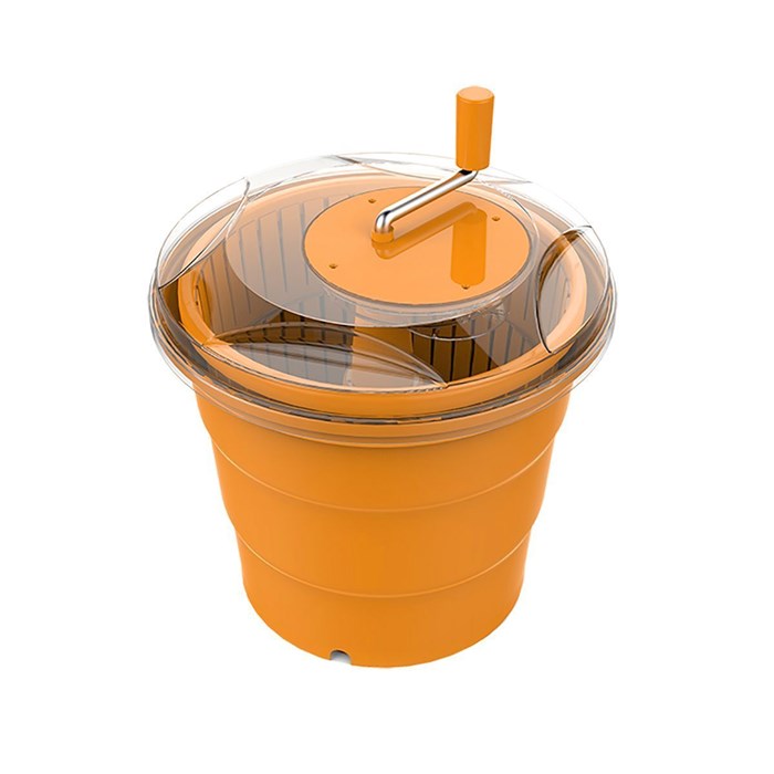 Центрифуга для сушки листьев салата 20 л,оранжевый цвет корпуса, KAP 40531 - фото 12103