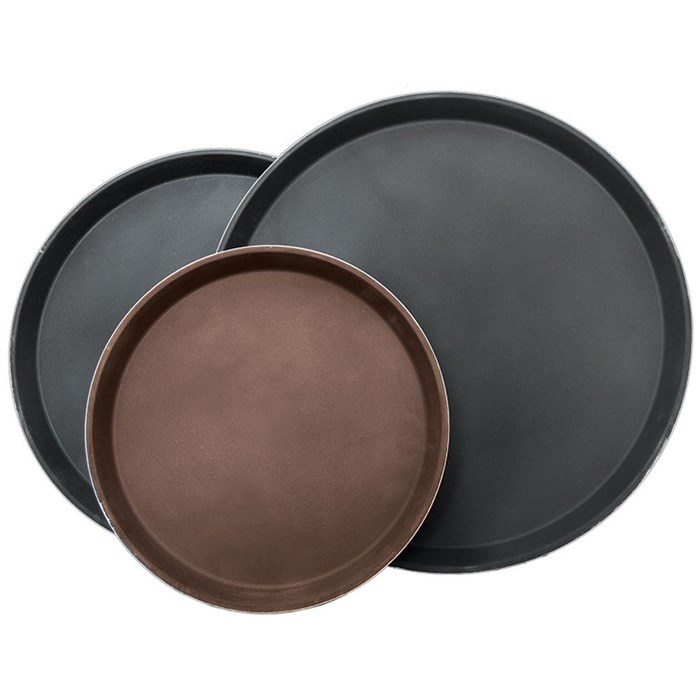 Поднос полностью прорезиненый,коричневый d=28 см,  P.L. - BarWare 3147 - фото 1286