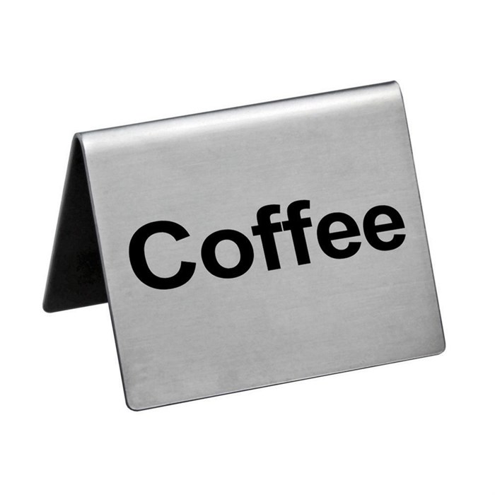 Табличка "Coffee" 5*4 см, сталь, P.L. Proff Cuisine 3201 - фото 1325