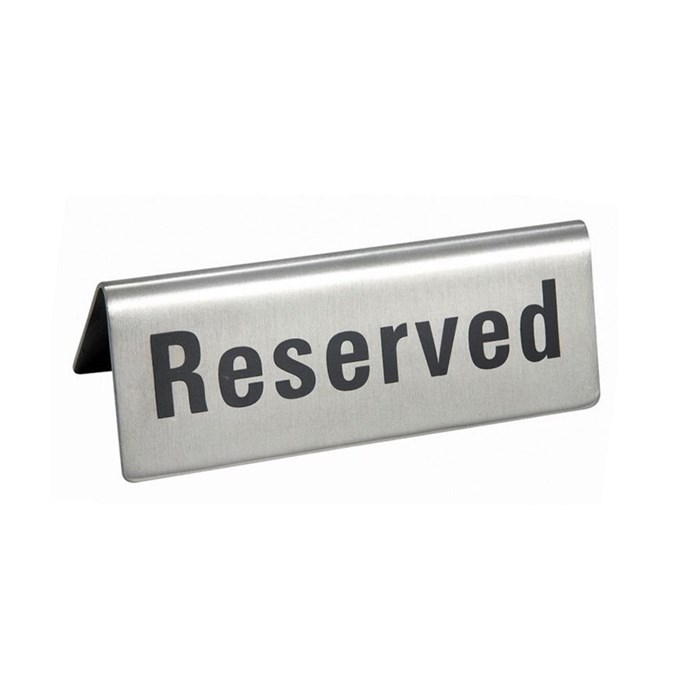 Табличка настольная "Reserved" 12*5 см, нержавейка, P.L. Proff Cuisine 3205 - фото 1329