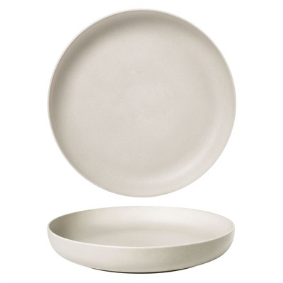 Тарелка с бортом d=21.5 cм, h=3.5см, фарфор "NOBLE" серия "Fine Plus-Light Grey" 21796 - фото 21361