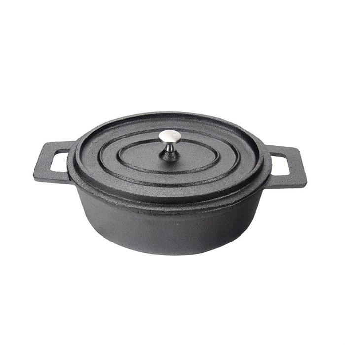 Кастрюля порционная с крышкой овальная 12*9 см, 250 см, чугун, P.L. Proff Cuisine 4249 - фото 2291