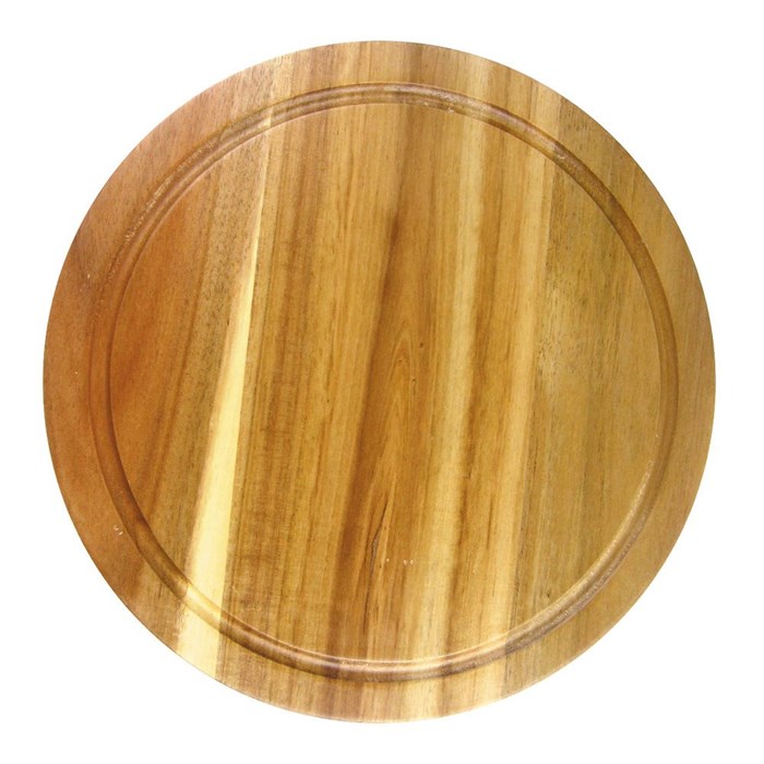 Доска круглая 36*2 см с выемкой, акация, P.L. Proff Cuisine 4310 - фото 2341