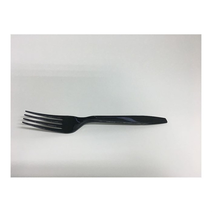 Вилка одноразовая пластик, черный, 18 см, 24 шт/уп, P.L. Proff Cuisine 4356 - фото 2372