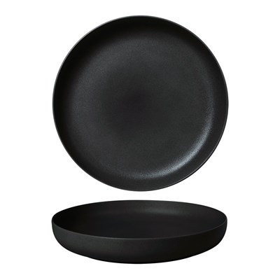 Тарелка с бортом d=25.5 cм,фарфор "NOBLE" серия "Fine Plus-Black Sand" 35801 - фото 23739