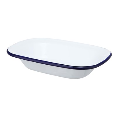 Блюдо эмалированное 16*12*3,5 см, "Blue Rim"  P.L. 40716 - фото 26258