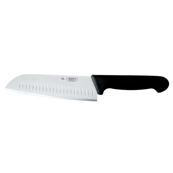 Шеф-нож PRO-Line "Сантоку" 17,5 см, ручка пластиковая черная, P.L. Proff Cuisine 5205 - фото 2881
