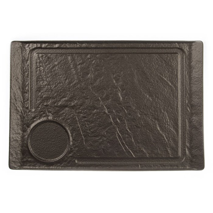 Блюдо для стейка  Black Raw Stellar 35*24*2,2 см, P.L. Proff Cuisine 1093 - фото 330
