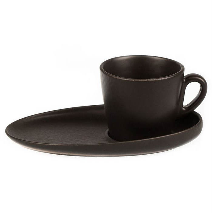 Чашка с блюдцем Black Raw Stellar Espresso 100 мл, P.L. Proff Cuisine 1110 - фото 347