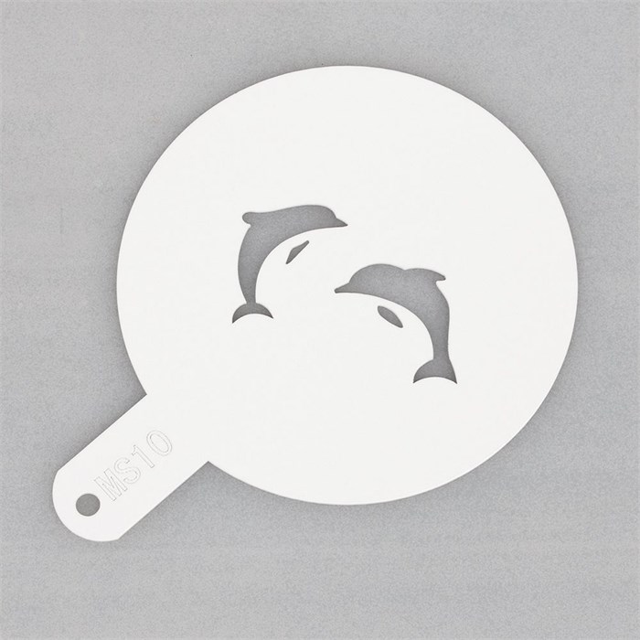 Трафарет пластиковый "Дельфины", d 11 см, P.L. Proff Cuisine 6559 - фото 3781