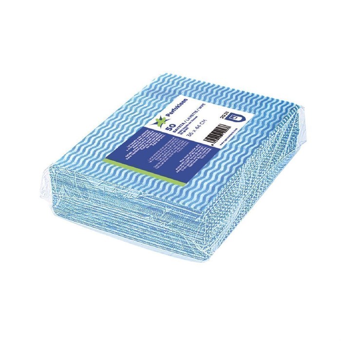 Салфетки Perfokleen голубые, 36*44 см, вискоза 50 г/см2, 50 шт 6932 - фото 4058