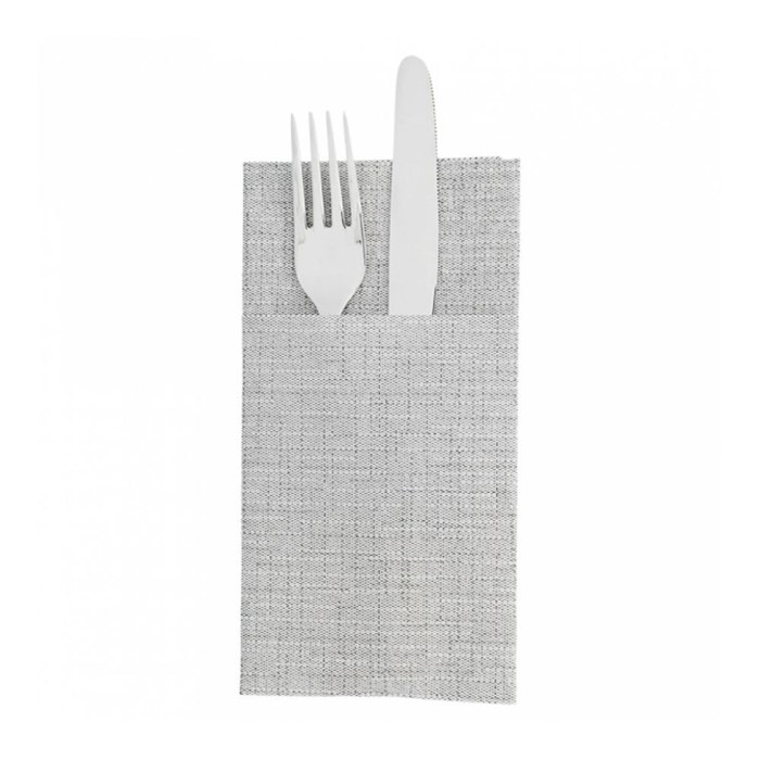 Конверт-салфетка для столовых приборов Dry Cotton серый графит 40*40 см, 50 шт, Garcia de Pou 8831 - фото 5088