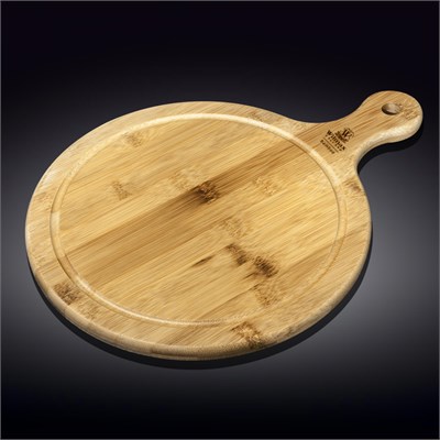 Доска сервировочная с ручкой круглая 46x35,5 см WL?771103/A 61086 - фото 5245715
