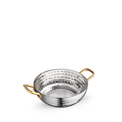 Мини-сковородка сервировочная глубокая круглая с ручками WL?554130/S 64195 - фото 5253766