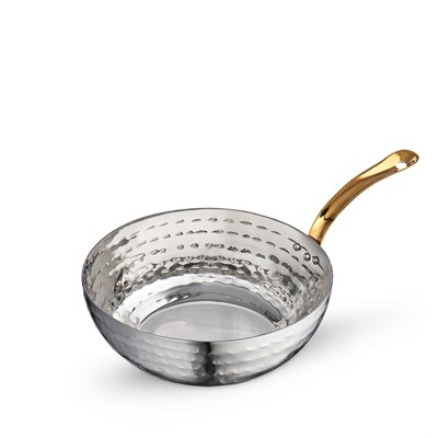 Мини-сковородка сервировочная глубокая круглая с ручкой WL?554139/S 64205 - фото 5253793