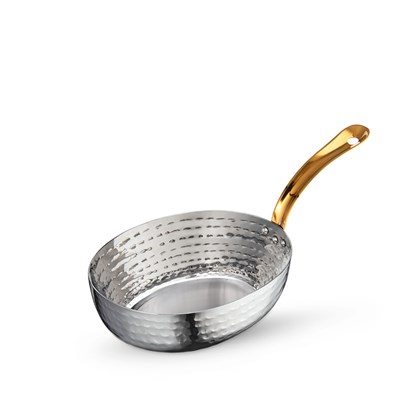 Мини-сковородка сервировочная глубокая овальная с ручкой WL?554141/S 64217 - фото 5253829