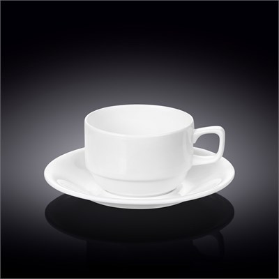 Чашка чайная и блюдце 220 мл WL-993008/1C 65287 - фото 5280406